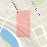 Karta som med röd fyrkant ramar in Kungsgatan, Dalatrappan, Stockholm, Stockholms län