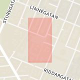 Karta som med röd fyrkant ramar in Östermalm, Höja, Stockholm, Stockholms län
