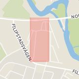 Karta som med röd fyrkant ramar in Västra Nobelvägen, Tegnérlunden, Örebro, Örebro län