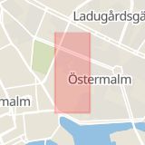 Karta som med röd fyrkant ramar in Södermanland, Nybrogatan, Lerbo, Katrineholm, Nyköpings Lasarett, Trosa, Västergatan, Eskilstuna, Södermanlands län, Stockholms län