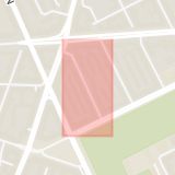Karta som med röd fyrkant ramar in Vasastaden, Gästrikegatan, Stockholm, Stockholms län