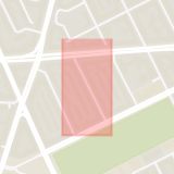 Karta som med röd fyrkant ramar in Vasastaden, Sigtunagatan, Stockholm, Stockholms län