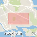 Karta som med röd fyrkant ramar in Östermalm, Karlavägen, Stockholm, Stockholms län