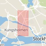 Karta som med röd fyrkant ramar in Eriksgatan, Stockholm, Stockholms län
