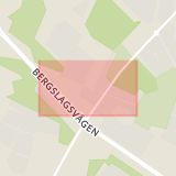 Karta som med röd fyrkant ramar in Norra Ängby, Hedebyvägen, Stockholm, Stockholms län