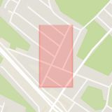 Karta som med röd fyrkant ramar in Islandsvägen, Norra Ängby, Stockholm, Stockholms län