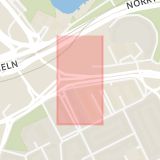 Karta som med röd fyrkant ramar in Sveavägen, Norrtull, Stockholm, Stockholms län