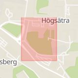 Karta som med röd fyrkant ramar in Gångsätra, Lerbovägen, Lidingö, Stockholms län