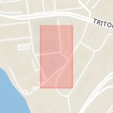 Karta som med röd fyrkant ramar in Vreten, Solna, Stockholms län