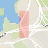 Karta som med röd fyrkant ramar in Vasastaden, Roslagsvägen, Albano, Stockholm, Stockholms län