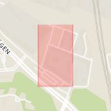Karta som med röd fyrkant ramar in Blomgatan, Hagalund, Solna, Stockholms län