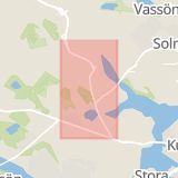 Karta som med röd fyrkant ramar in Ulvsundavägen, Stockholm, Stockholms län