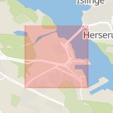 Karta som med röd fyrkant ramar in Lidingövägen, Stockholm, Stockholms län