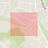 Karta som med röd fyrkant ramar in Flysta, Kopparbacken, Stockholm, Stockholms län