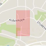 Karta som med röd fyrkant ramar in Torsvik, Lidingö, Stockholms län