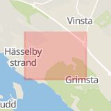 Karta som med röd fyrkant ramar in Hässelby Gård, Maltesholmsvägen, Stockholm, Stockholms län