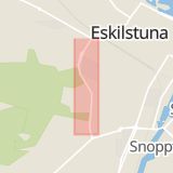 Karta som med röd fyrkant ramar in Krongatan, Eskilstuna, Södermanlands län