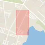 Karta som med röd fyrkant ramar in Timmergatan, Karlstad, Värmlands län