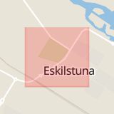 Karta som med röd fyrkant ramar in Tullgatan, Eskilstuna, Södermanlands län