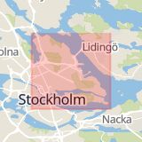 Karta som med röd fyrkant ramar in Östermalm, Hedvig, Stockholm, Stockholms län