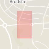 Karta som med röd fyrkant ramar in Brottsta, Eskilstuna, Södermanlands län