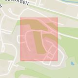 Karta som med röd fyrkant ramar in Rissne, Valkyriavägen, Sundbyberg, Stockholms län