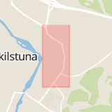 Karta som med röd fyrkant ramar in Carlavägen, Eskilstuna, Södermanlands län