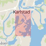 Karta som med röd fyrkant ramar in Hammaröleden, Herrhagen, Dingelsundsvägen, Karlstad, Värmlands län