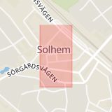 Karta som med röd fyrkant ramar in Spånga, Spånga Torg, Stockholm, Stockholms län