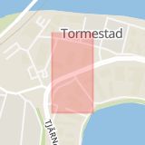 Karta som med röd fyrkant ramar in Karlstad, Tormestad, Sunne, Sandbäcken, Värmlands län
