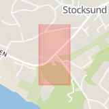 Karta som med röd fyrkant ramar in Kungsvägen, Stockholmsvägen, Danderyd, Stockholms län