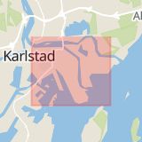 Karta som med röd fyrkant ramar in Lamberget, Karlstad, Värmlands län