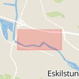 Karta som med röd fyrkant ramar in Mått Johanssons Väg, Eskilstuna, Södermanlands län