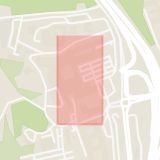 Karta som med röd fyrkant ramar in Danderyds Sjukhus, Inverness, Stockholm, Danderyd, Stockholms län
