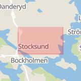 Karta som med röd fyrkant ramar in Stockholmsvägen, Danderyd, Stockholms län