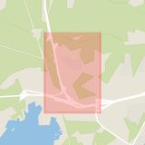 Karta som med röd fyrkant ramar in Körkarlsvägen, Hultsberg, Karlstad, Värmlands län