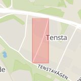 Karta som med röd fyrkant ramar in Hagstråket, Tensta, Stockholm, Stockholms län