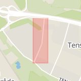 Karta som med röd fyrkant ramar in Tensta, Hjulstastråket, Stockholm, Stockholms län