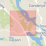 Karta som med röd fyrkant ramar in Ulriksdal, Barkarby, Solna, Stockholms län