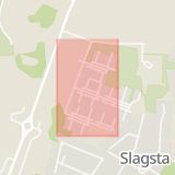 Karta som med röd fyrkant ramar in Trumpetvägen, Eskilstuna, Södermanlands län