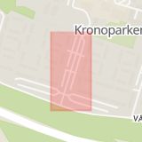 Karta som med röd fyrkant ramar in Värmland, Karlstad, Fagottgatan, Filipstad, Hagfors, Värmlands län