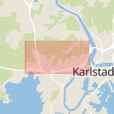 Karta som med röd fyrkant ramar in Hagalund, Karlstad, Värmlands län
