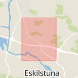Karta som med röd fyrkant ramar in Torshällavägen, Eskilstuna, Södermanlands län