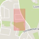Karta som med röd fyrkant ramar in Häljebolsgatan, Lorensberg, Karlstad, Värmlands län
