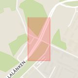 Karta som med röd fyrkant ramar in Mariehamnsgatan, Akallalänken, Stockholm, Stockholms län