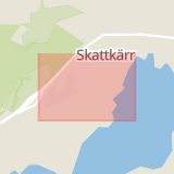 Karta som med röd fyrkant ramar in Skattkärr, Karlstad, Värmlands län