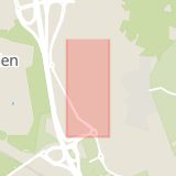 Karta som med röd fyrkant ramar in Barkarby, Herrestavägen, Järfälla, Stockholms län