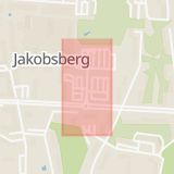 Karta som med röd fyrkant ramar in Tornérvägen, Järfälla, Stockholms län