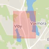 Karta som med röd fyrkant ramar in Norrviken, Sollentuna, Stockholms län