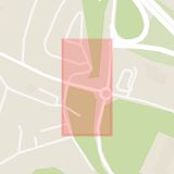 Karta som med röd fyrkant ramar in Trafikplats Stäket, Järfälla, Stockholms län
